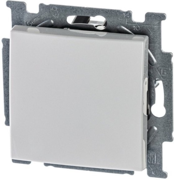 Выключатель 1-клавишный ABB BASIC55, скрытый монтаж, альпийский белый, 2CKA001012A2139 в Петрозаводске