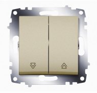 Выключатель для жалюзи 2-клавишный ABB COSMO, механический, скрытый монтаж, титан, 619-011400-216 Выключатель для жалюзи 2-клавишный ABB COSMO, механический, скрытый монтаж, титан, 619-011400-216