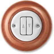 Выключатель для жалюзи 2-клавишный ABB DECENTO, скрытый монтаж, белый фарфор / вишня, 2CHK598834C4052 Выключатель для жалюзи 2-клавишный ABB DECENTO, скрытый монтаж, белый фарфор / вишня, 2CHK598834C4052