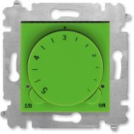 Терморегулятор с поворотной ручкой ABB LEVIT, скрытый монтаж, зеленый / дымчатый черный, 2CHH920003A6067 Терморегулятор с поворотной ручкой ABB LEVIT, скрытый монтаж, зеленый / дымчатый черный, 2CHH920003A6067