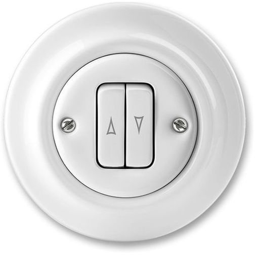 Выключатель для жалюзи 2-клавишный ABB DECENTO, скрытый монтаж, белый фарфор, 2CHK598834C4300 в Петрозаводске