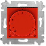 Терморегулятор с поворотной ручкой ABB LEVIT, скрытый монтаж, красный / дымчатый черный, 2CHH920003A6065 Терморегулятор с поворотной ручкой ABB LEVIT, скрытый монтаж, красный / дымчатый черный, 2CHH920003A6065