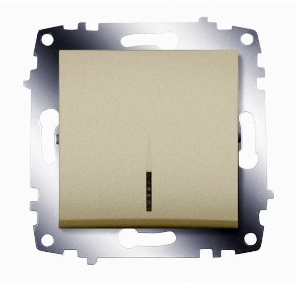 Выключатель 1-клавишный ABB COSMO с подсветкой, скрытый монтаж, титан, 619-011400-201 в Петрозаводске