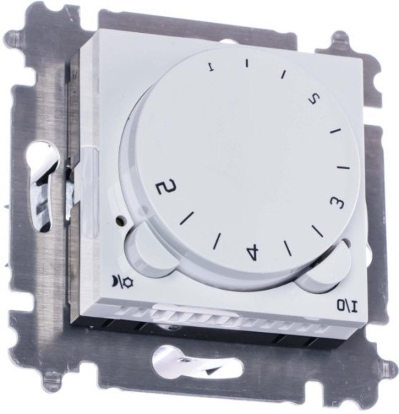 Терморегулятор с поворотной ручкой ABB LEVIT, скрытый монтаж, серый / белый, 2CHH920003A6016 в Петрозаводске