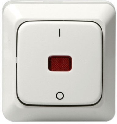 Выключатель 1-клавишный ABB JUSSI с подсветкой, открытый монтаж, белый, 2TKA000137G1 в Петрозаводске