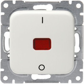 Выключатель 1-клавишный ABB JUSSI с подсветкой, скрытый монтаж, белый, 2TKA000143G1 в Петрозаводске