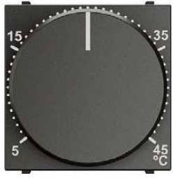 Термостат для теплого пола ABB ZENIT, с датчиком, скрытый монтаж, антрацит, 2CLA224030N1801 в Петрозаводске