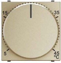 Термостат для теплого пола ABB ZENIT, с датчиком, скрытый монтаж, шампань, 2CLA224030N1901 в Петрозаводске