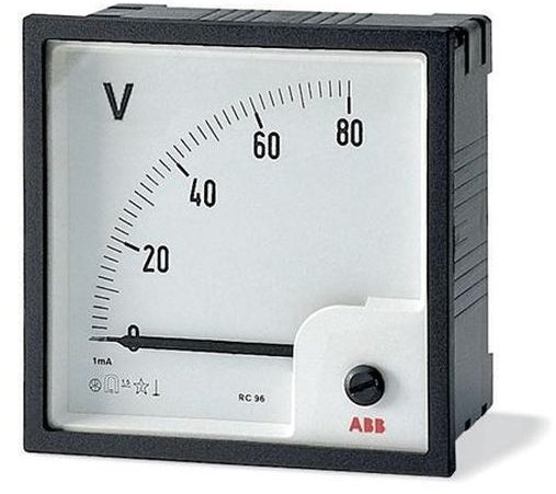 Вольтметр щитовой ABB VLM 100В DC, аналоговый, кл.т. 1,5, 2CSG212130R4001 в Петрозаводске