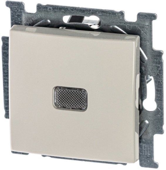 Выключатель 1-клавишный ABB BASIC55 с подсветкой, скрытый монтаж, слоновая кость, 2CKA001012A2156 в Петрозаводске